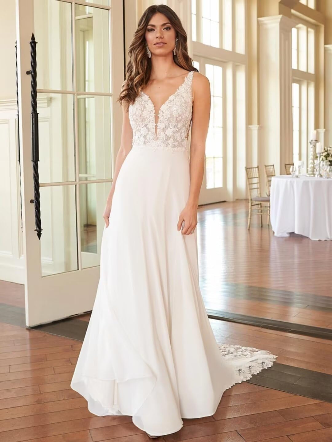 Lace Beach Wedding Dresses for Bride 2026 Mermaid Long Bridal Gowns Boho Wedding Gowns for Women